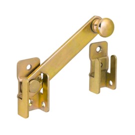 Gedotec Garden Gate Latch Yellow Galvanised Gate Lock 120 x 20 mm Steel Door Lock for Screwing Locking Bolt 1 Piece – Peat Trap Garden Gate Throw Metal with Counterpart