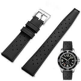Niziruoup Fluororubber Watch Straps with Quick Release Tropical Style Soft FKM Rubber Strap for Watches, Universal FKM Rubber Watch Straps Replacement Strap 18 mm 20 mm 22 mm Men Women, Rubber