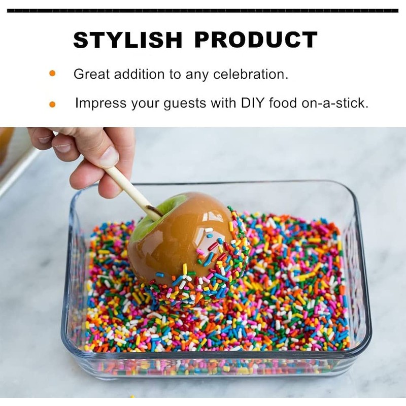 150 pcs Thick Candy Apple Sticks,Caramel Apple Sticks,5.5 Inch Long,