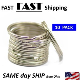 UN brand 10 PACK - Fashion Metal Key Holder Split Rings Keyring Keychain Accessories