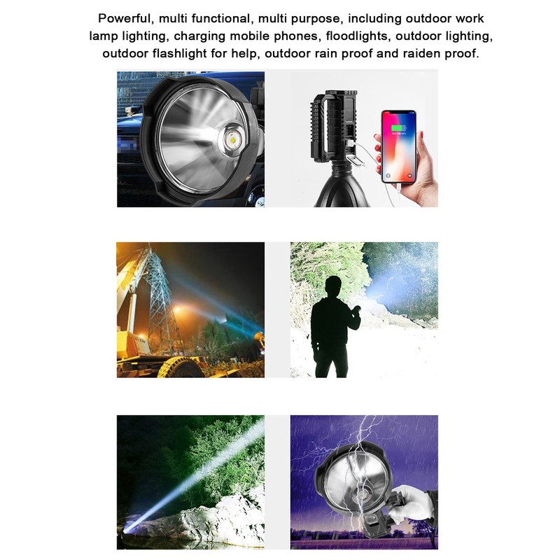 P50 LED Searchlight Smart Power Display Super Bright Handheld Spotlights