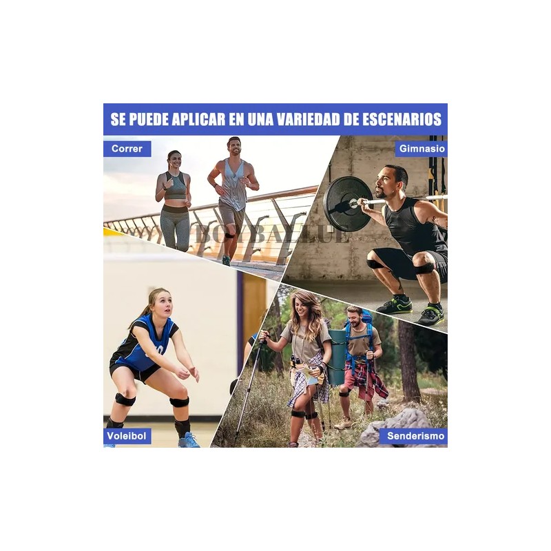 4pz Rodilleras Deportiva Compresión Ajustable De Gym Fitness