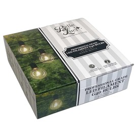 Holiday Bright Lights Belle Luci G40 Replacement Bulbs, Set of 25 Single Filament LED Bulbs for Outdoor Patio String Lights