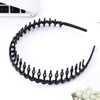 Simple black plastic classic headband/face wash headband unisex women's simple basic hairband student / 심플한 블랙 플라스틱 클래식 머리띠 세안밴드 남녀공용 여자 간단한 기본 헤어밴드 학생