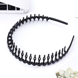 Simple black plastic classic headband/face wash headband unisex women's simple basic hairband student / 심플한 블랙 플라스틱 클래식 머리띠 세안밴드 남녀공용 여자 간단한 기본 헤어밴드 학생