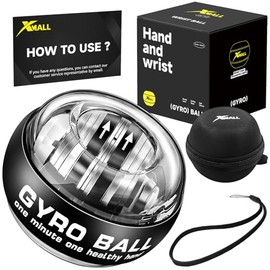 XMALL Bola de giroscopio de muñeca, fortalecedor de antebrazo de mano, entrenador de muñeca, iluminación colorida de arranque automático