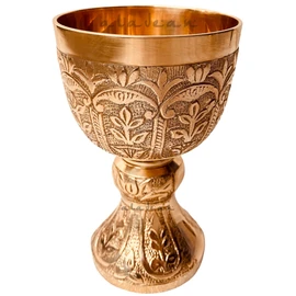 Medieval Goblet Lord's Vintage Chalice | 1x Solid Brass Royal Wine Cups - Renaissance Vintage Goblet Gifts Birthday Christmas Wedding Anniversary Ceremonial Wine Drinkware 1pc Pack (Lord's Chalice)