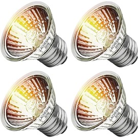 4-Pack 50W UVA Bulbs, Fit E26 Heat Reptile Lamp, Light Turtle Heat Lamp for Reptiles and Amphibian Tanks, Terrariums and Cages, Works with Various Lamp Fixtures