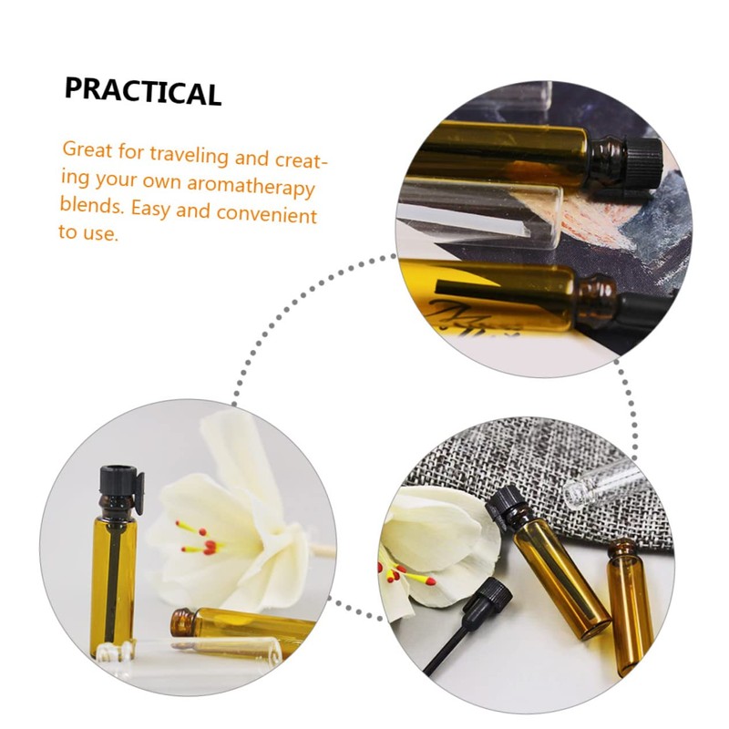 DOITOOL 3sets Roller Bottles for Essential Oils 1ml 2ml Sub