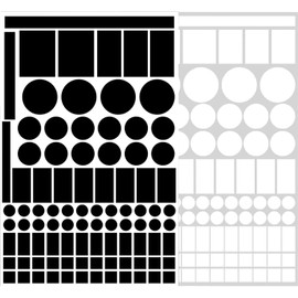 2 Blätter Lichtblockierung Aufkleber, Verdunkelung Aufkleber für elektronische LED Dimmen, schwarz und weiß Licht Dimmen Led Abdeckung.