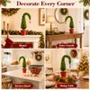 2 Set Lime Green Whimsical Bendable Christmas Tree, Curved Christmas