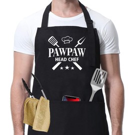 AcevedoDesign Pawpaw Head Chef Apron - Father's Day Gift - Birthday Gifts For Dad - Pawpaw Apron - Men's Apron - Head Chef Apron - Kitchen Apron For Pawpaw - Cooking Apron With Pocket - Baker Gift
