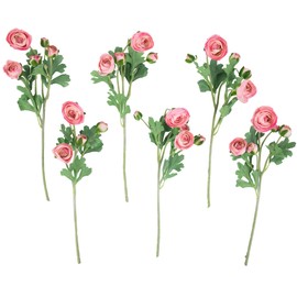 Real Touch™ Light Pink Ranunculus Artificial Floral Sprays, Set of 6-21"