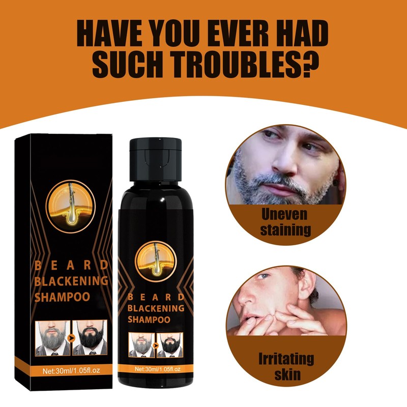 Rostblant Bart Verdunkelung Shampoo,Natural Hair Dye, Instant Hair Shampoo Haarfarbe,