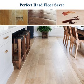 FURKIT Runner Rug for Hallway, 2'x20' No Slip Waterproof Kitchen Standing Floor Mat for High Traffic, Clear Vinyl Indoor Outdoor Entryway Area Rug for Laundry, Bedroom, Living Room