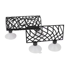 WishLotus Betta Hideout, Hollow Design Fish Tank Decorations Hideout with Suction Cup, Fish House for Fish Tank Aquarium, Aquarium Tunnel Fish Tank Hideout for Resting Playing Sleeping (Black)