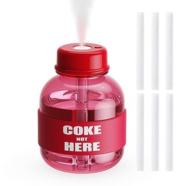 Mini Humidifier 360ml USB Cute Red Personal Small Humidifier with adjustable Cool Mist Mode,7 Color Light for office Desktop,Plant Home Indoor Room Baby Bedroom Super Quiet