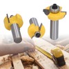 3Pcs Shaker Door Router Bit Set Premium Blade Durable Rustproof