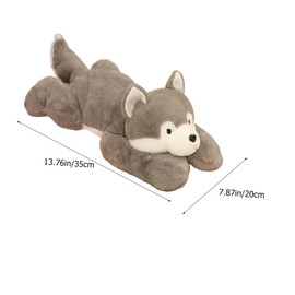 Hohopeti Adorable Plush Dog Pillow Cute Husky Stuffed Animal for Cuddling for Home Decor Soft Plush Dog for Adults for Naps Cozy Moments