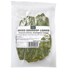 Dried Soursop Leaves for Herbal Tea, Whole Guanabana Graviola Leaves, 100+ Leaves, Caffeine-Free, Vacuum-Sealed Pack, Rich in Antioxidants and Nutrients