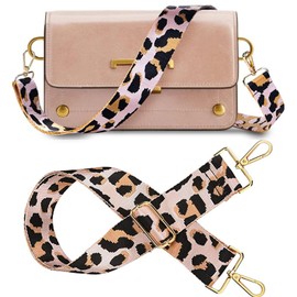 LYSAIMG Wide Purse Strap - 5CM Fashion Shoulder Strap for Bag, Adjustable Replacement Belt, Crossbody Handbag (Wide: 1.97'') (Gold Buckle-Pink)