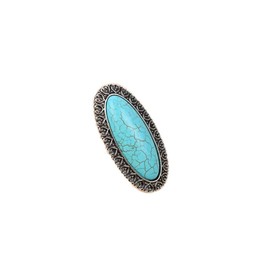 LRGKMCWTOB Vintage Diamond Court Crown Pattern Turquoise Ring Natural Bohemia Turquoise Jewelry Turquoise Moonstone Ring Sterling Silver 925 Genuine Gemstones Adjustable Opening