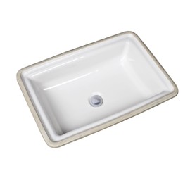 Mansfield 234WHT Brentwood Rectangular Undercounter Lavatory, White Bathroom Sink