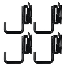 STARVAST 4 Pack 2 inch E Track Steel J Hooks Tie Down Accessories E Track Spring Fitting Attachments Square J Hooks for Enclosed Trailer, Pickup, Warehouses, Basements, Cargo Van Mall