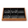 Oirlv Solid Wood 6 Grid Jewelry Organizer Tray Jewelry Drawer