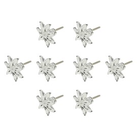 Infinity Decor 8 x White Cast Iron Cupboard Knobs Antique Floral Pattern 60mm Suitable for Kitchen Drawer Cabinet Dresser Chest Door Furniture Handle