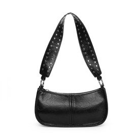 GOIACII Shoulder Bag for Women Small Handbags with 2 Removable Strap Crossbody Bag Purses, Black