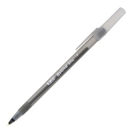 Round Stic Xtra Precision & Xtra Life Ballpoint Pen, Black Ink, .8mm, Fine, DZ, Sold as 2 Dozen