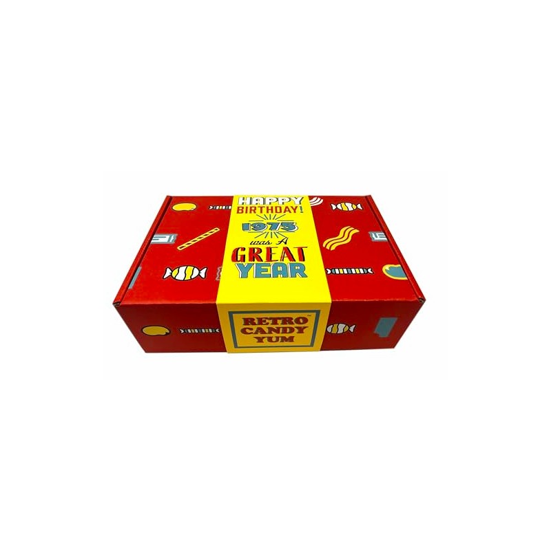 1975 Retro Childhood Candy Gift Box for 50th Birthday 1970s