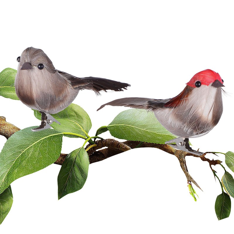 4Pcs Artificial Birds Vivid Looking Real Bird Photo Props with