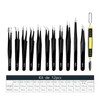 Cisixin 12-Piece Stainless Steel Precision Tweezers Set, Precise Tweezers, Multifunctional