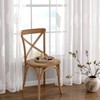 MIULEE Curtains with Ruffle Tape, Living Room White Leaves Pattern,