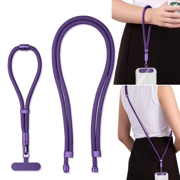 saxsion 3-in-1 Convertible Phone Lanyard Adjustable Crossbody/Neck/Wrist Strap - Universal