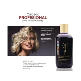 TERRAMAR  Kit capilar cuidado y proteccin total del color  Shampoo Matizador 250 ml  Acondicionador en crema 235 g  Oleo protector del color de 98 ml 