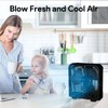 shinic 10" Tabletop Box Fan for Bedroom, 2 Speeds, Quiet