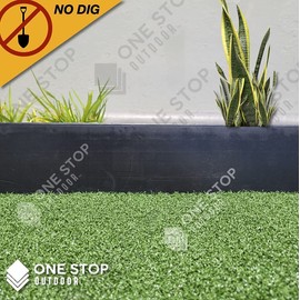 Instant Edging - (Extra Tall 4.75" High) - Black 20ft Premium No Dig Yard Edging Kit, for Landscaping, and Flower Gardens - Includes 18 Edging Stakes (Black)