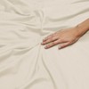 Oxford Homeware Cream Double Fitted Sheet -100% Brushed Microfibre 1800