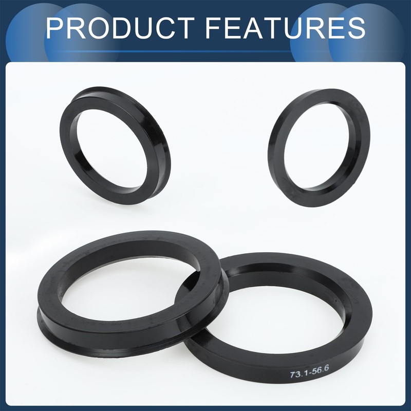 INFINAUTO Hub Centric Rings,56.6mm ID 73.1mm OD Car Wheel Hubrings
