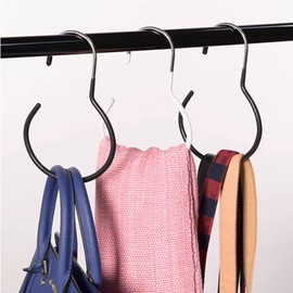 Gancho para Cinturones, Organizador de Cinturones, 5Piezas Organizador Colgante para Sombrero, Anillos para Cinturón Anillo para Cinturón Ganchos para Albornoz Bufanda Cinturón(Negro)