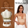Willuhwisly Women Low Back Bra-Multiway Deep U Plunge Seamless Backless
