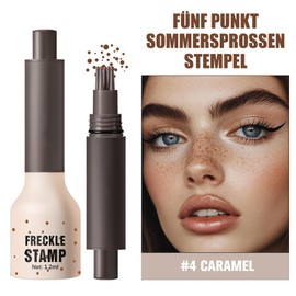 Five Point Freckle Stamp, Brown Liquid Freckle Pen with Micro Powder, Natural Matt Freckle Pen, Lifelike Freckle Pen, 24h Durable & Waterproof Make Up Freckles with Printing Technology