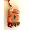Creative Co-Op Wool Felt Embroidered Applique Initial Alphabet Boho Letter