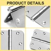 6 Pack 3.5 Inch Heavy Duty Stainless Steel Ball Bearing