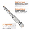 sourcing map 10pcs T20 Security Torx Bit 1/4" Hex Shank