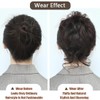HQR Pferdeschwanz Haarteil,Haarteil Mit Gummiband,Pony Haarteil,Zopf Extension,Groß Dutt Haarteil Haargummi