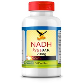 Get UP® NADH Coenzyme Q1 20 mg, 60 Cherry Lozenges, Sweetened with Xylitol, Tooth-Friendly, 20 mg Nicotinamide Adenine Dinucleotide Hydride, Vegan & High Dose